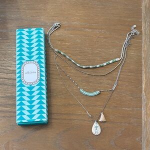 Stella & Dot Silver and Turquoise Necklace Collection